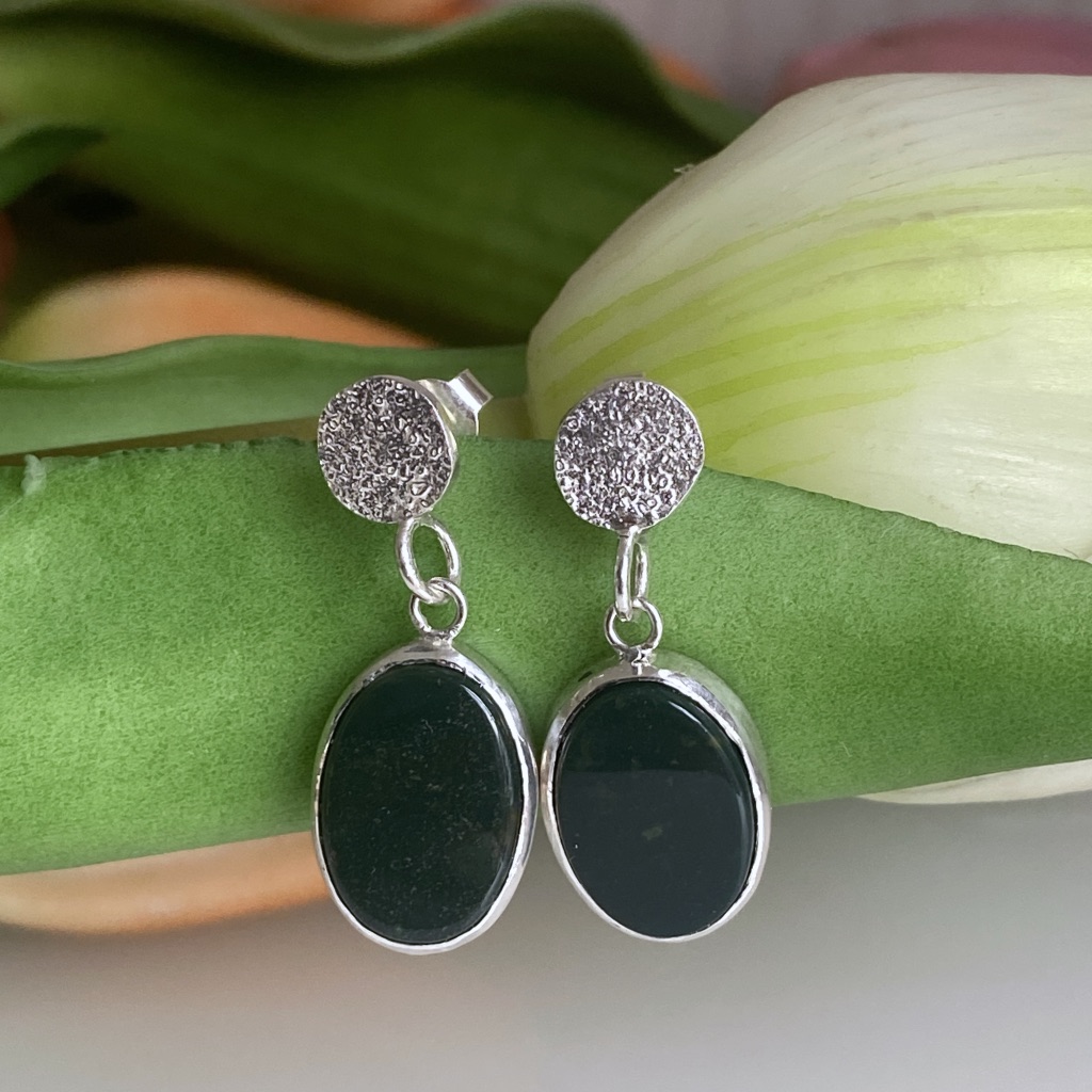 Boucles d'oreilles réticulées et Héliotrope - MARS
