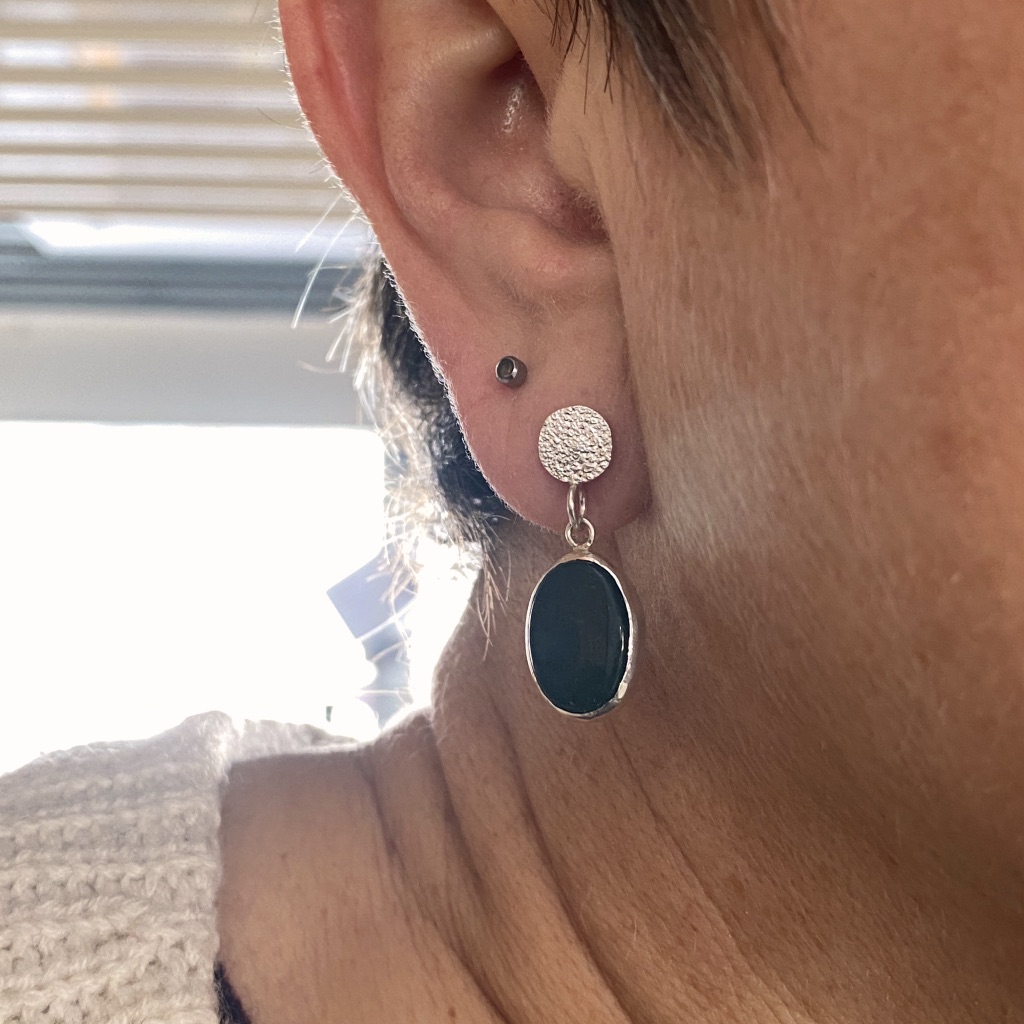 Boucles d'oreilles réticulées et Héliotrope - MARS – Image 6