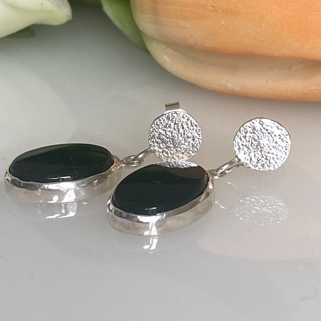 Boucles d'oreilles réticulées et Héliotrope - MARS – Image 4